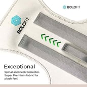 3 - Boldfit Posture Corrector,  White and Grey  Small 