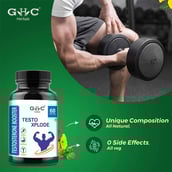 2 - GHC Testo Xplode Natural Testosterone Booster Supplement,  60 capsules  Unflavoured 