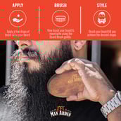 5 - Man Arden Beard Brush with Leather Pouch,  1 Piece(s)/Pack  for All Types of Beard 