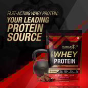 5 - MuscleXP 100% Whey Protein with Digestive Enzyme, 2.2 lb Double Chocolate Pack of 2