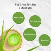6 - Sirona Aloe Vera Post Wax & Shave Gel,  100 g  Soothes & Heals Skin After Hair Removal 
