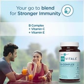 HealthKart HK Vitals B Complex (with Vitamin C & Vitamin E),  60 capsules  Unflavoured 