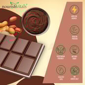 6 - NourishVitals Protein Peanut Butter,  0.750 kg  Creamy Dark Chocolate 