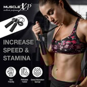 5 - MuscleXP Skipping Rope,  Blue & Black  Free Size (with Foam Handles) 