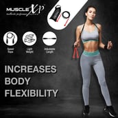 5 - MuscleXP Skipping Rope,  Red & Black  Free Size 
