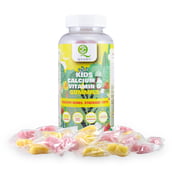 5 - Qaadu Kids Calcium & Vitamin D,  60 gummies  Mango & Strawberry 