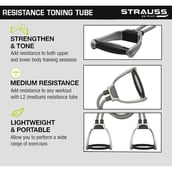 3 - Strauss Double Toning Tube,  Grey  Free Size 