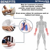 3 - Strauss Foam Hand Grip,  Blue 