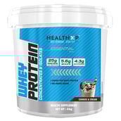 1 - HealthXP 100% Whey Protein,  11 lb  Cookie & Cream 