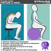 5 - Strauss Stability Legs Anti Burst Gym Ball with Foot Pump,  Purple  55 cm 