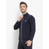 4 - John Ally Jacket for Men with Two Side Zipper Pocket,  Navy  2XL 