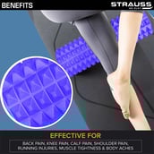 4 - Strauss Grid Yoga Massage Foam Roller,  Purple  33cm 