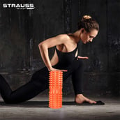 8 - Strauss Grid Yoga Massage Foam Roller,  Orange  45cm 