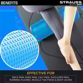 3 - Strauss Standard Yoga Massage Eva Foam Roller, Sky Blue 30cm