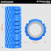3 - Strauss Deep Tissue Yoga Massage Foam Roller,  Blue  45cm 