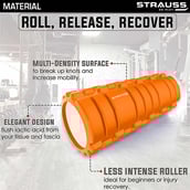2 - Strauss Deep Tissue Yoga Massage Foam Roller,  Orange  45cm 