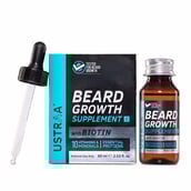 1 - Ustraa Beard Growth Supplement,  60 ml  with Biotin 