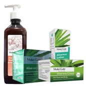 1 - Axiom Aloevera Cream+Aloevera Lotion+Aloevera Green Gel+Aloevera Body Wash Combo,  4 Piece(s)/Pack  for All Types of Skin 