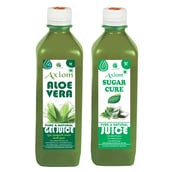 1 - Axiom Sugar Cure + Aloevera Juice 1 ltr Combo, 2 Piece(s)/Pack Natural