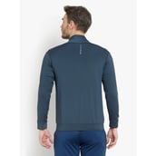 3 - John Ally Color block Jacket with Two Side Zipper Pocket,  Airforce  XL 