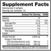 2 - NutraBio Omega-3 Fish Oil,  150 softgels 