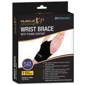 1 - MuscleXP Wrist Brace with Thumb Support,  Black  Free Size 
