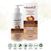 7 - Health Veda Organics Moroccan Argan Shampoo,  300 ml  Hydrates Hair & Scalp 