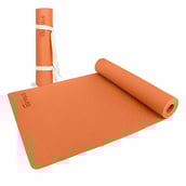 1 - Strauss Anti Skid TPE Yoga Mat with Carry Strap,  Orange  8mm 