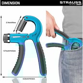 5 - Strauss Adjustable Hand Grip Strengthener,  Black and Blue 