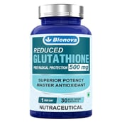1 - Bionova Reduced Glutathione 500mg,  30 veggie capsule(s) 