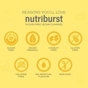 6 - Nutriburst Healthy Muscles & Bones,  60 gummies  Lemon (Pack of 2) 