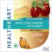 HealthKart Apple Cider Vinegar with Honey, 0.5 L Honey(Highlight)