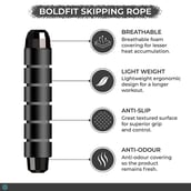 3 - Boldfit Skipping Rope,  Black  Free Size 