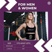 2 - Boldfit Sweat Belt, Black Medium (fits Up To 43 Inch)