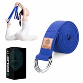 1 - Boldfit Yoga Belt,  Blue  8 Feet 