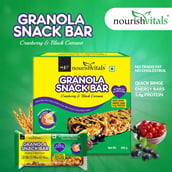 2 - NourishVitals Granola Snack Bar,  5 Piece(s)/Pack  Cranberry & Black Currant 