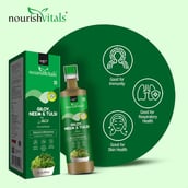 4 - NourishVitals Giloy Neem & Tulsi Juice + Triphala Amla, Harad, Baheda Juice 500 ml Combo,  Natural  2 Piece(s)/Pack 