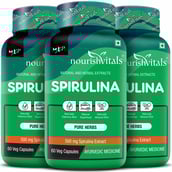 1 - NourishVitals Spirulina - Pack of 3,  60 veggie capsule(s) 