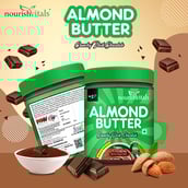 2 - NourishVitals Irresistibly Tasty Combo,  2 Piece(s)/Pack  Almond Butter (Crunchy Dark Chocolate) + Natural Almond Butter (Extra Crunchy) 