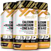 1 - MuscleXP Calcium + Magnesium + Zinc & K2,  60 tablet(s)  Unflavoured (Pack of 3) 
