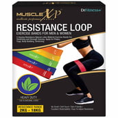 2 - MuscleXP Resistance Loop Band Set of 5,  Assorted  X Heavy, Heavy, Medium, Light, X Light 
