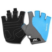 1 - Nivia Coral Sports Gloves, Sky Blue/Grey Small