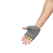 3 - Nivia Taipen Sports Gloves, S.Blue/Grey Large