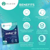 4 - Velbiom enKor-D Oral Health Probiotic,  10 sachets/pack  Mint 
