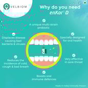 9 - Velbiom enKor-D Oral Health Probiotic,  10 sachets/pack  Mint 