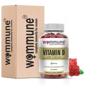 1 - Wommune Vitamin D3 with Calcium,  30 gummies  Mango & Strawberry 