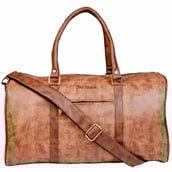 1 - Man Arden PVC Leather Travel Duffle Bag,  Dusk & Coffee 