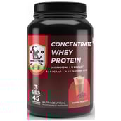 1 - IRON LIFTERS Whey Protein Concentrate 80%,  3 lb  Coffee 