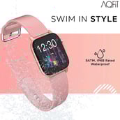 2 - AQFiT W11 Smartwatch,  Rose Gold  Free Size 
