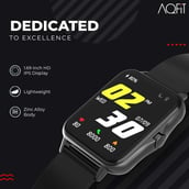 2 - AQFiT W12 Smartwatch, Black Free Size